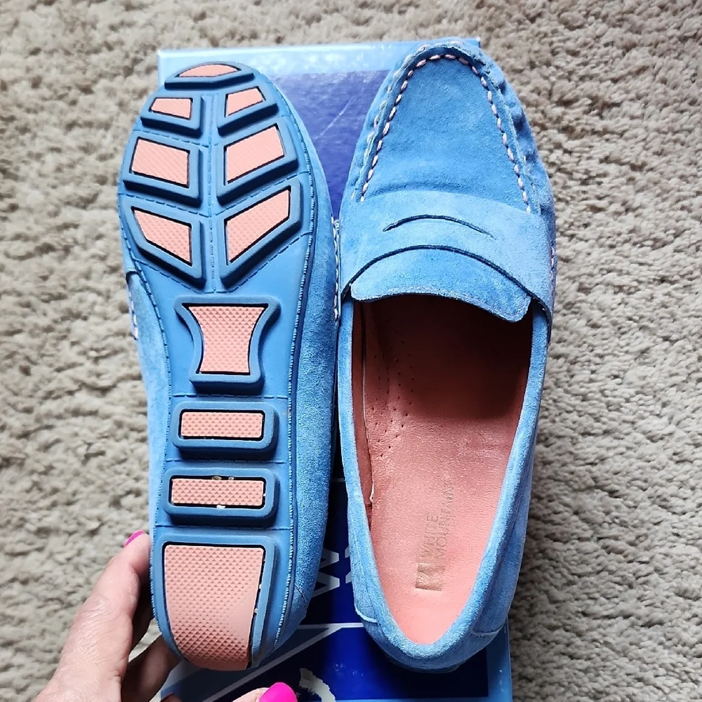 Blue Suede Loafers - Picture 4 of 8